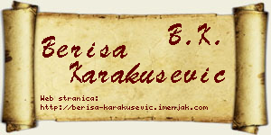 Beriša Karakušević vizit kartica